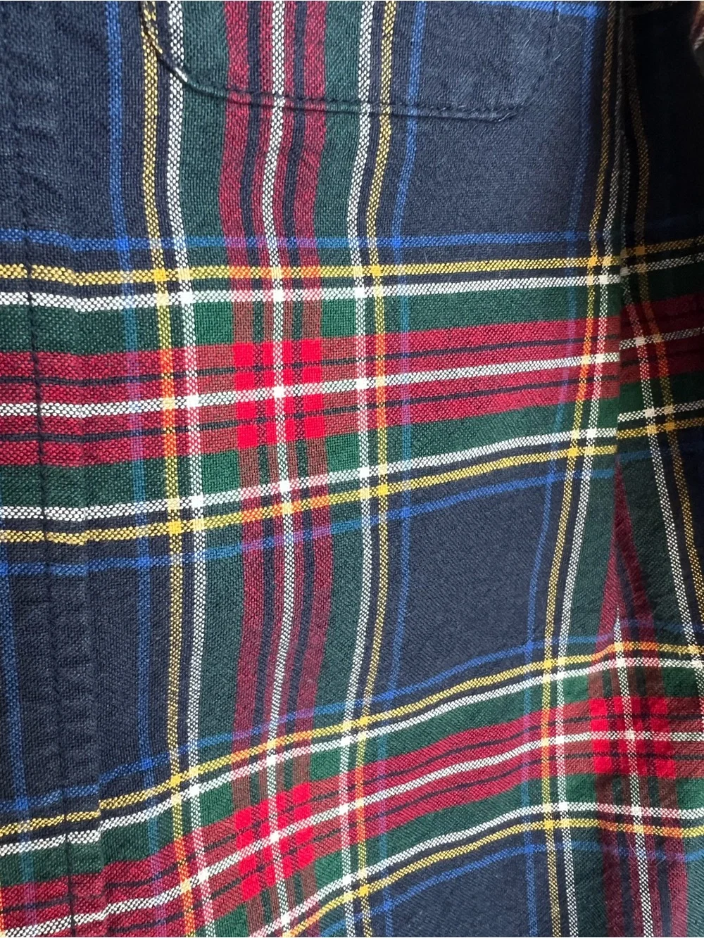 The Children's Place Navy, Red & Green Plaid Button-Down Shirt